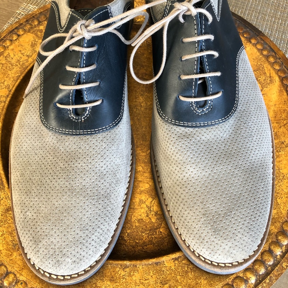 Johnston & Murphy Suede&Leather Saddle Shoes